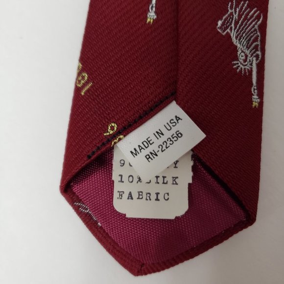 Vintage Mens Ties Silk Blend With Statue Of Liberty Prints Made in USA - Picture 7 of 8